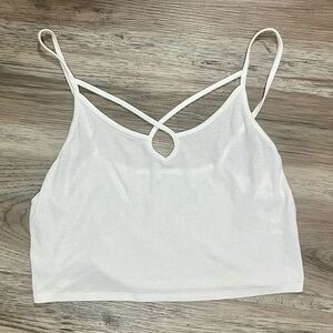 Mudd XXL White Strappy Cami Crop Top